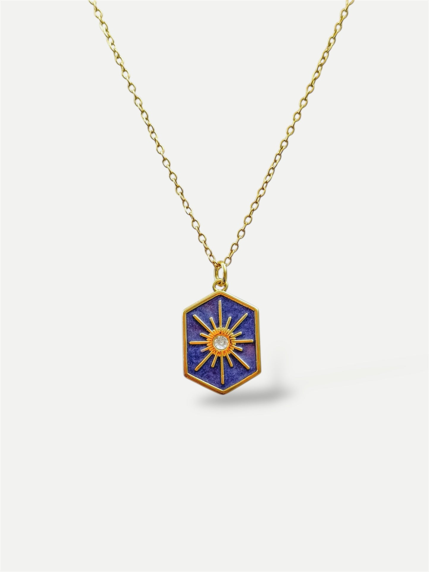 Hexagon star necklace