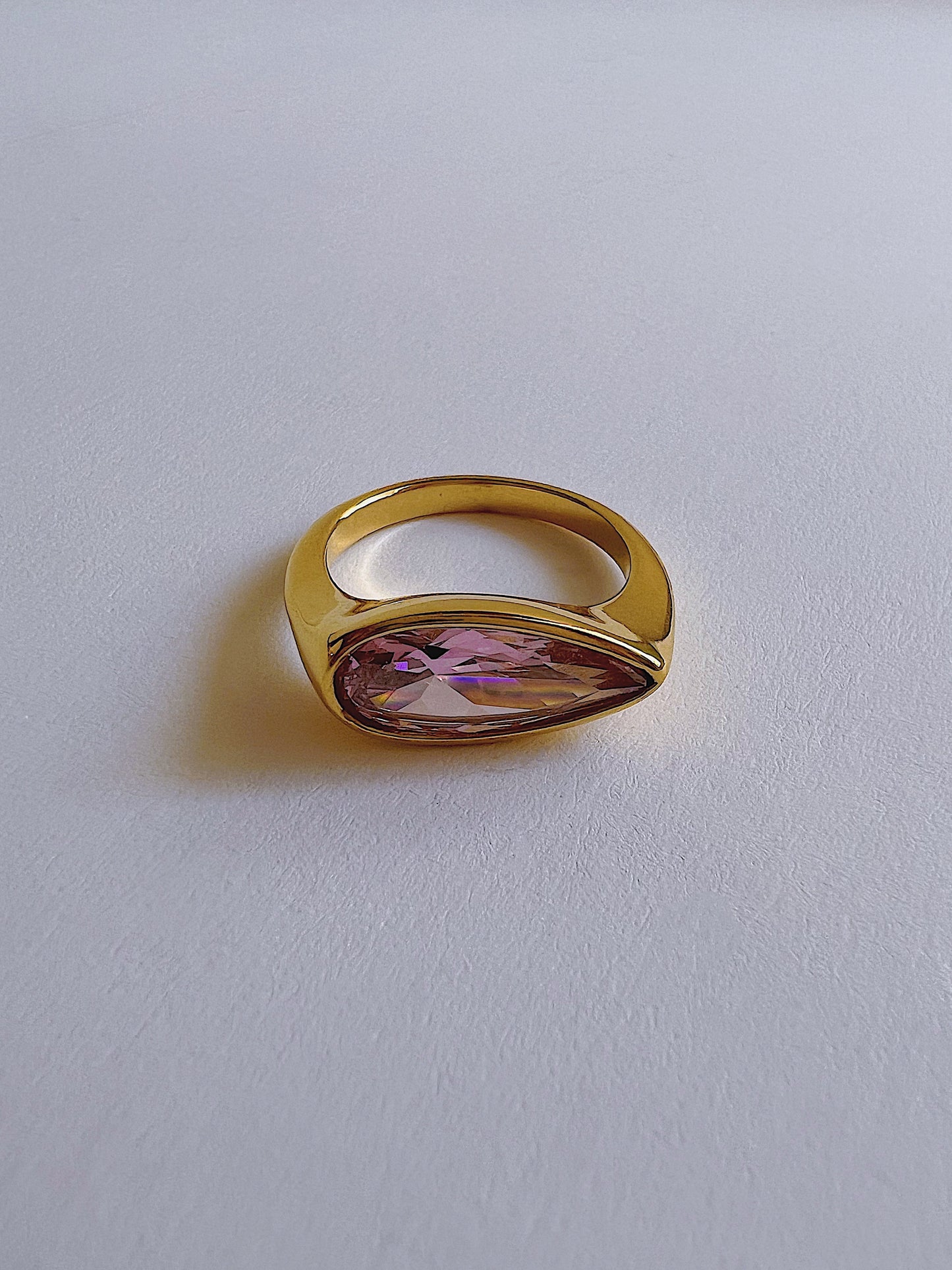 Pink Drop Ring