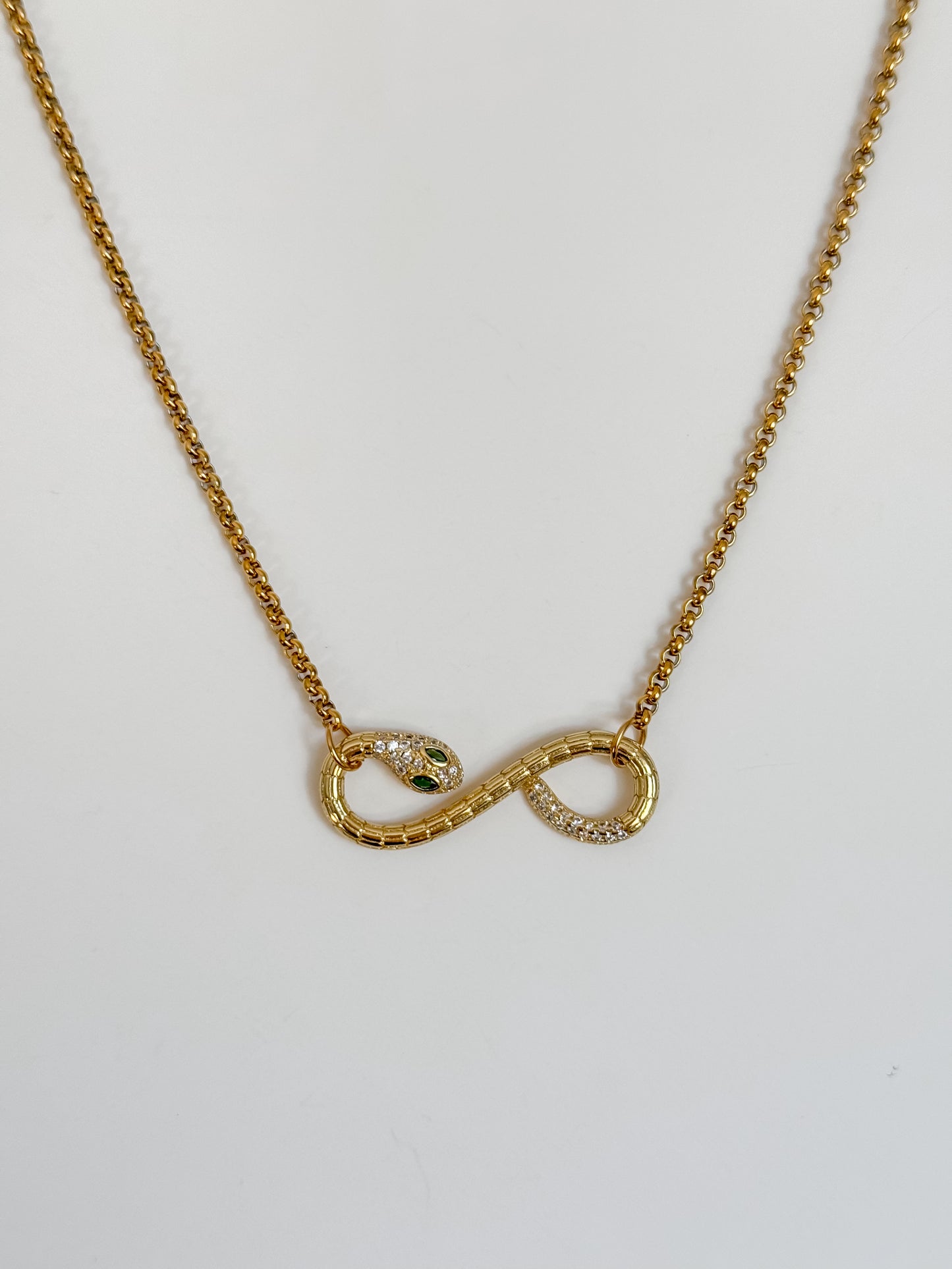 Infinity snake necklace