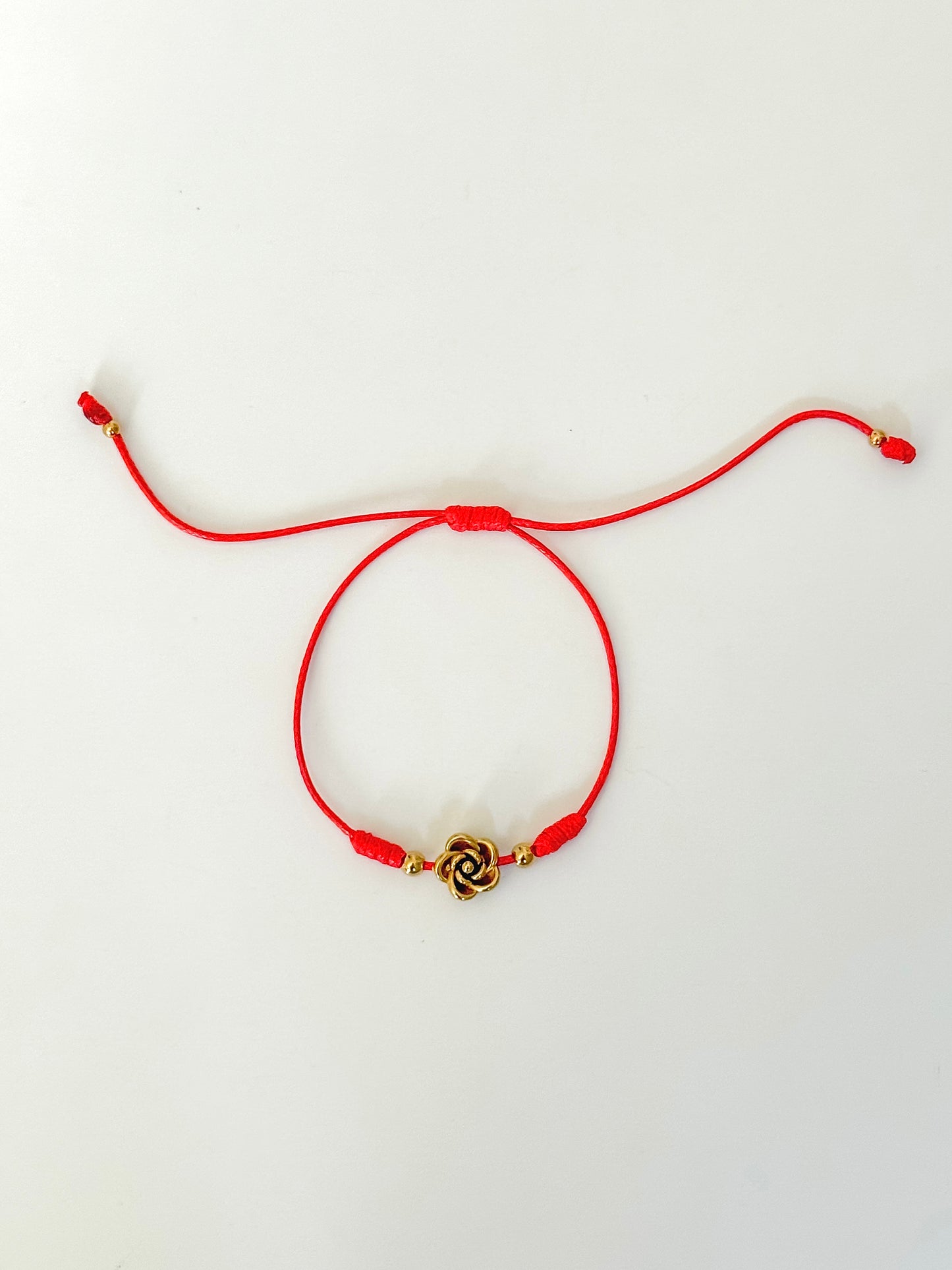 Rosette cord bracelet
