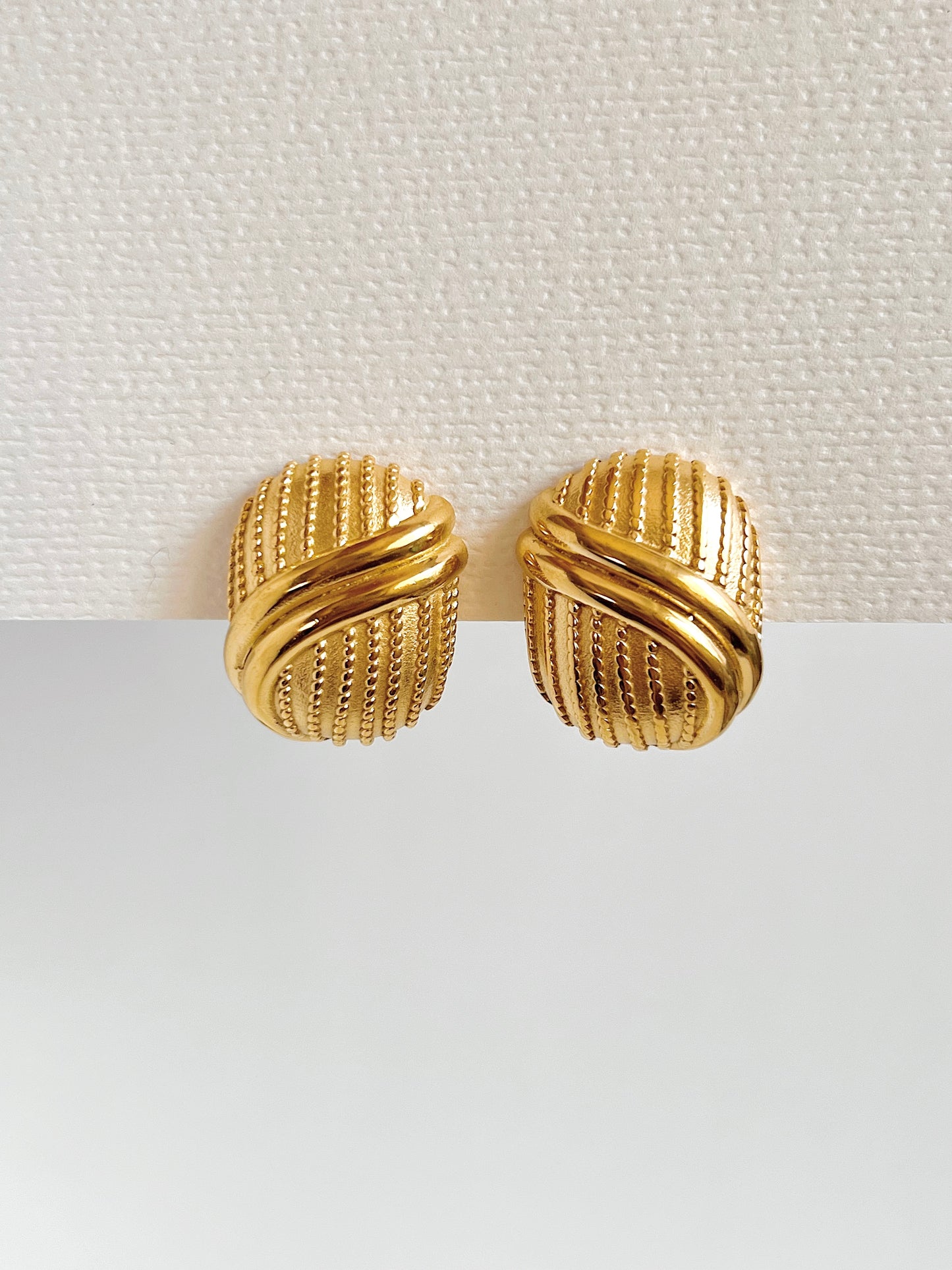 Sequins oversized studs earrings