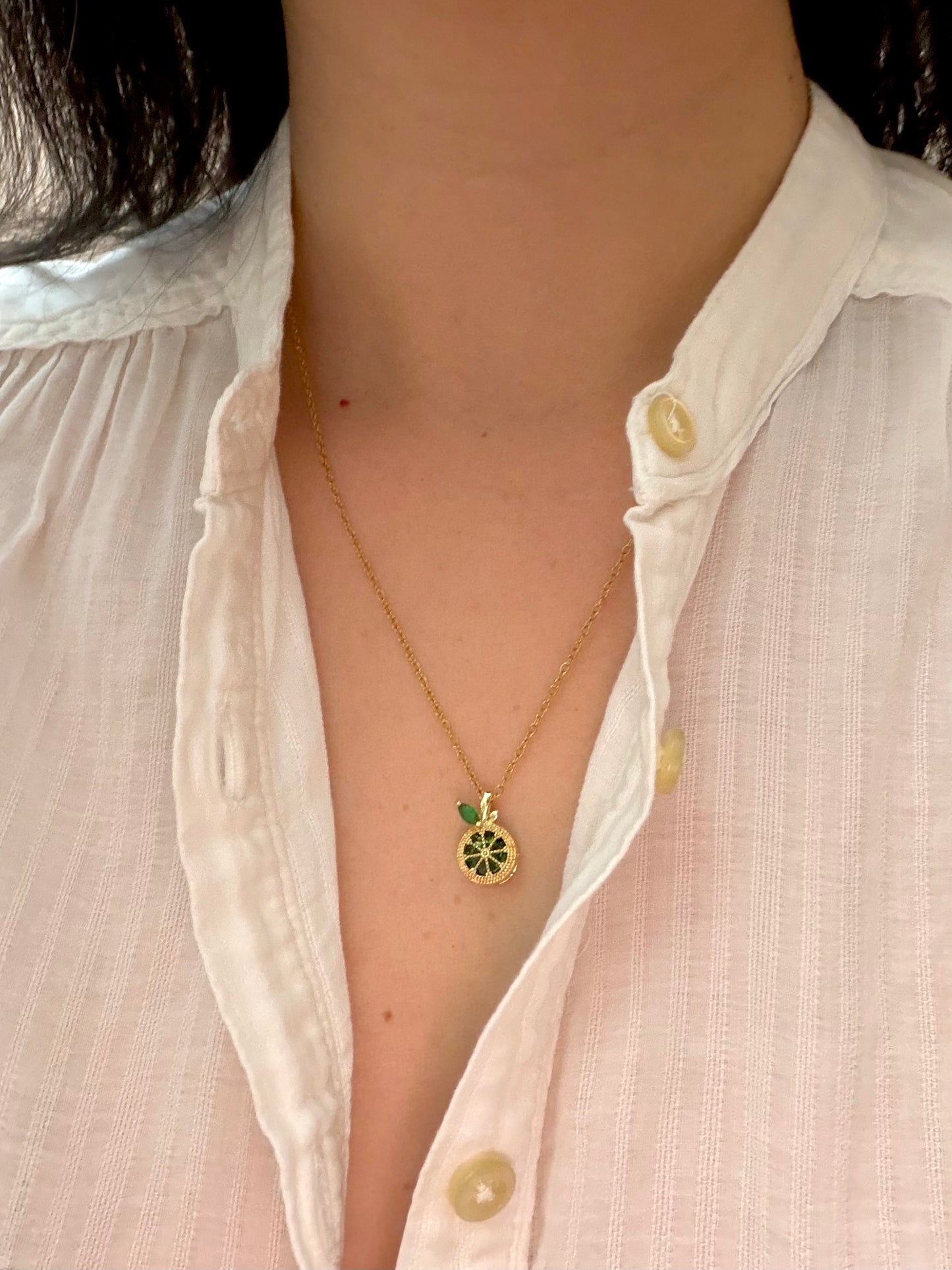 Green citrus necklace