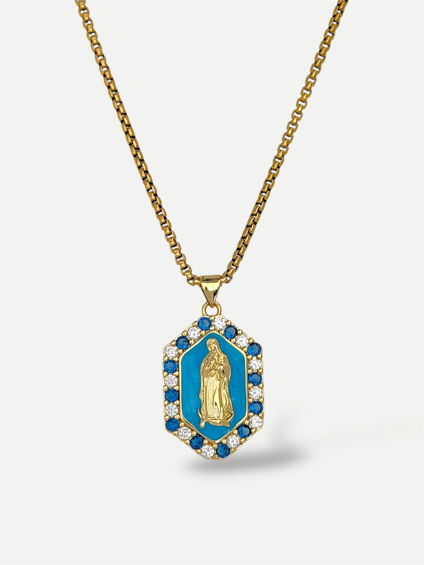 Virgen hexagonal necklace