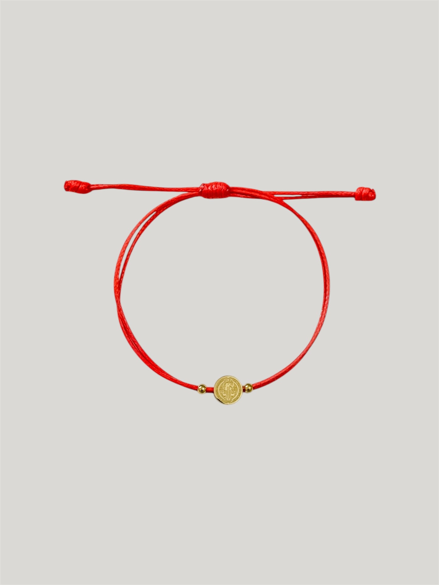 Saint Benedict red cord bracelet