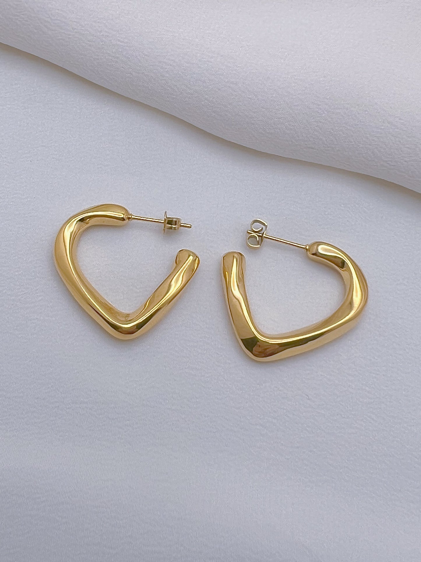 Open Heart Earrings - Paumi