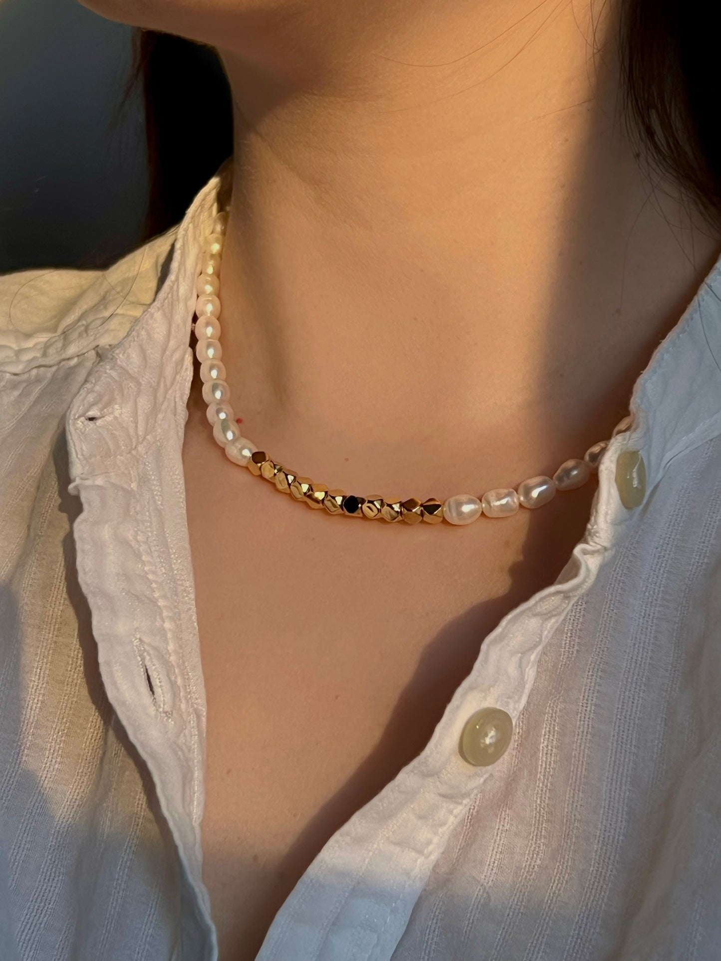 Tami Pearl Choker Necklace - Paumi