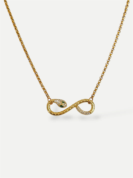 Infinity snake necklace