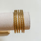 Flat twisted bangle (set of 5)