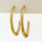 Long oval hoop earrings