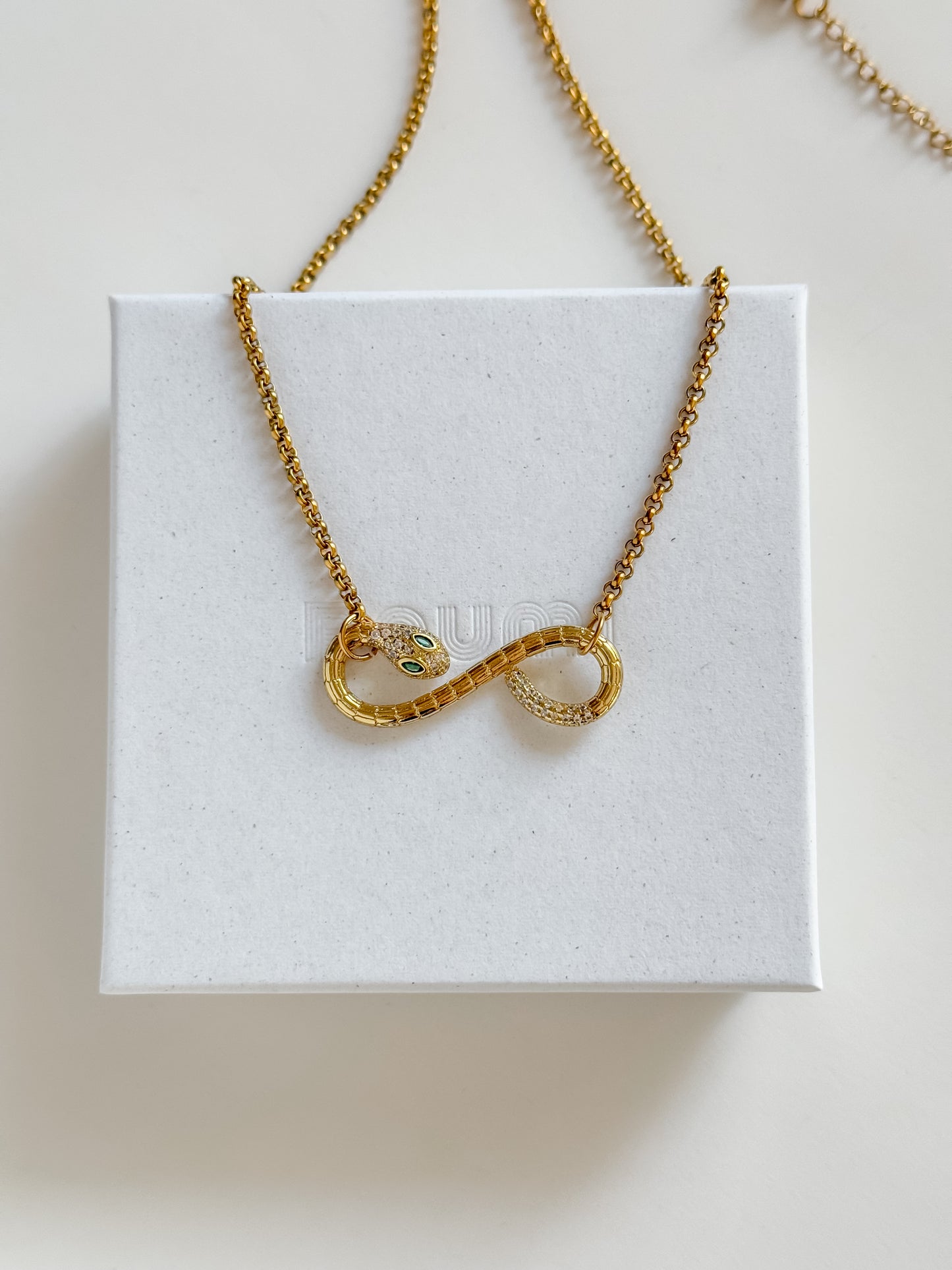 Infinity snake necklace