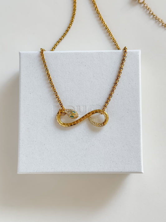 Infinity snake necklace