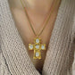 Statement cross necklace