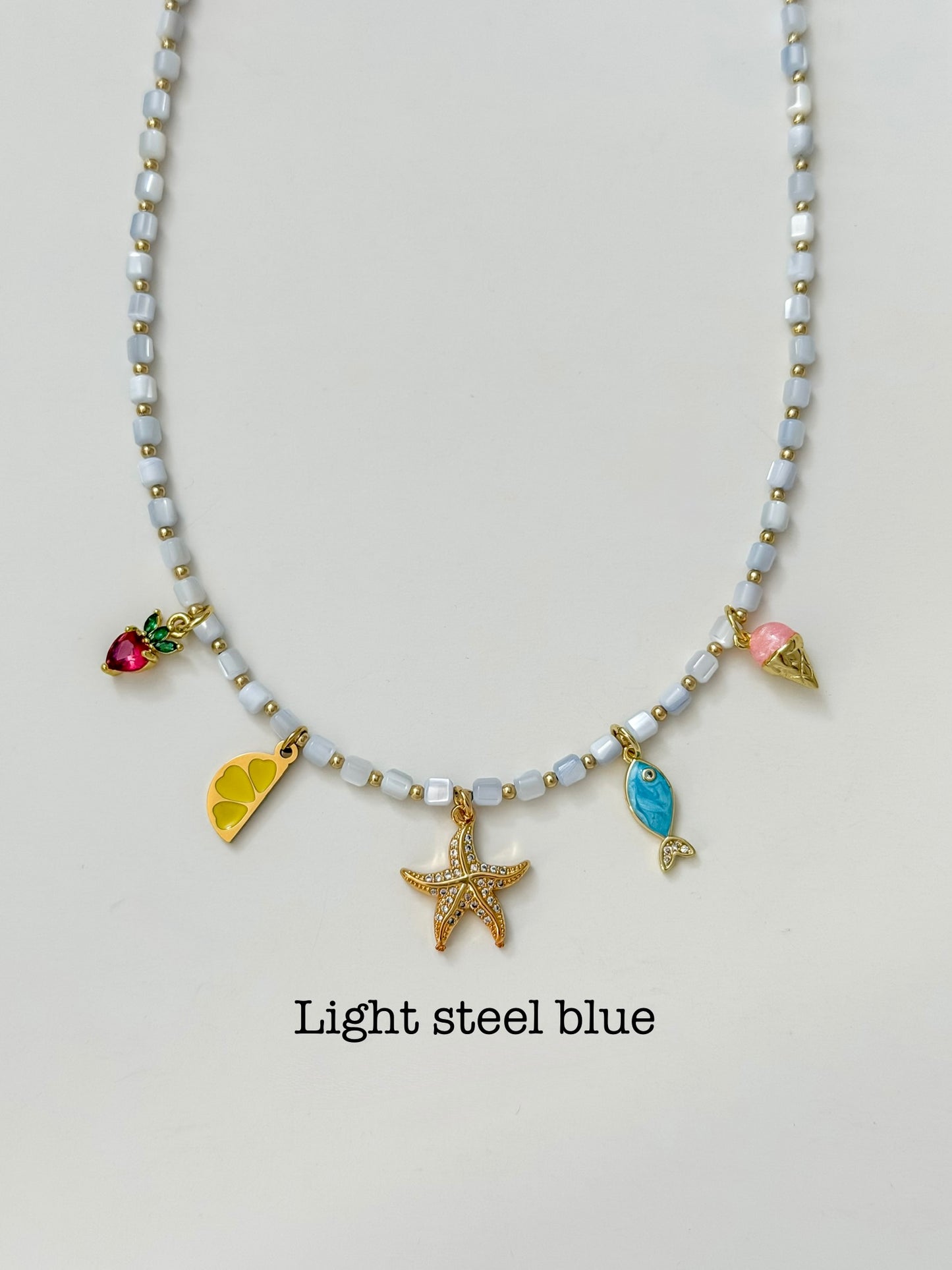 Sorbet charms necklace