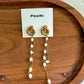 Pearly snail dangle earrings