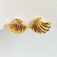 Wave oversized studs earrings