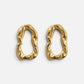 Hammered oval earrings