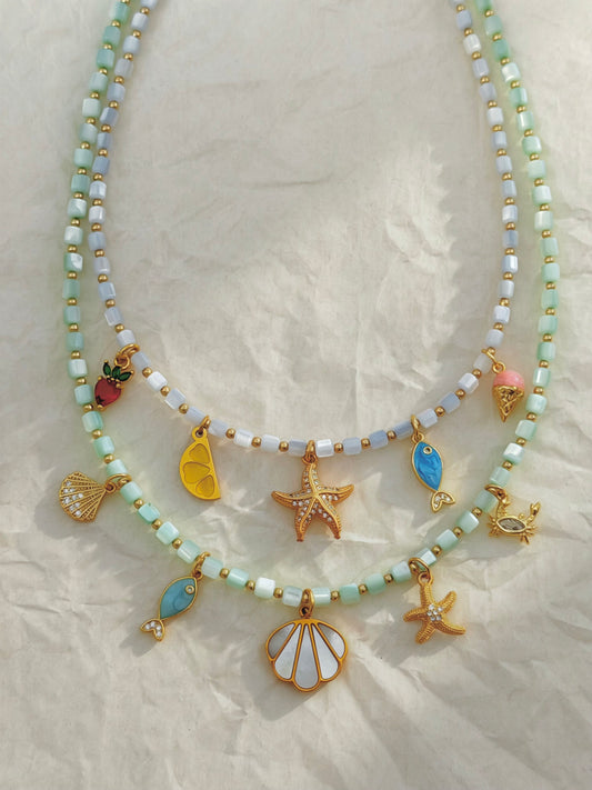 Sorbet charms necklace