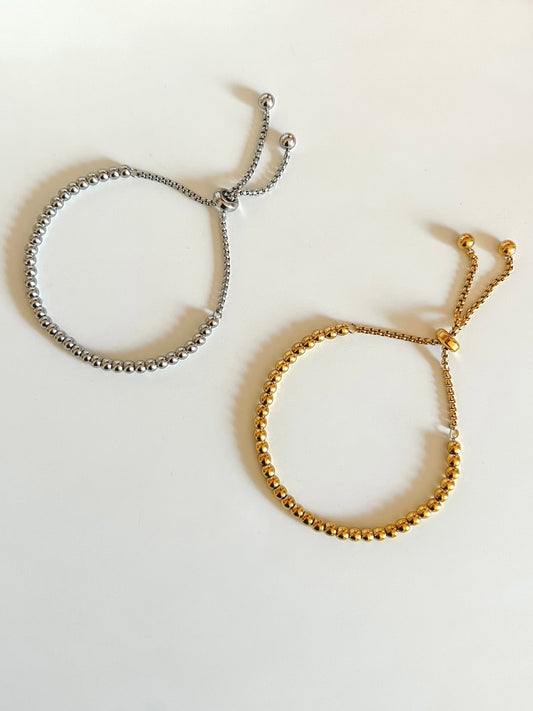 Beaded slider bracelet