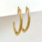 Long oval hoop earrings