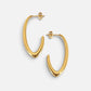 Long oval hoop earrings