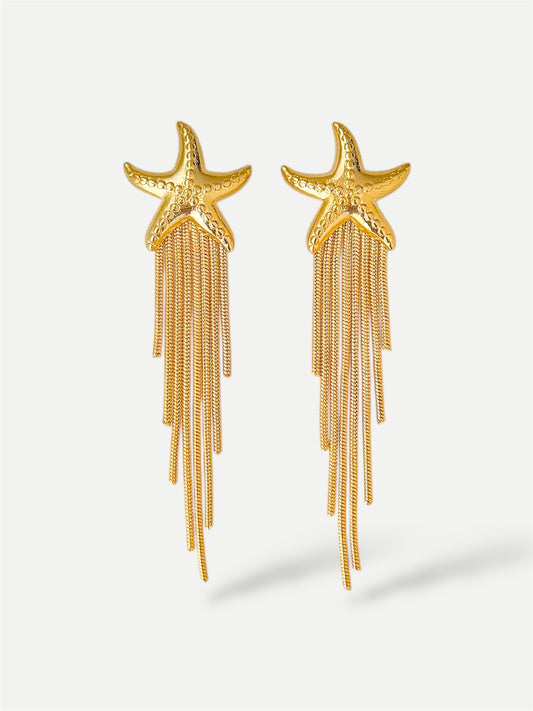 Sea star dangle earring