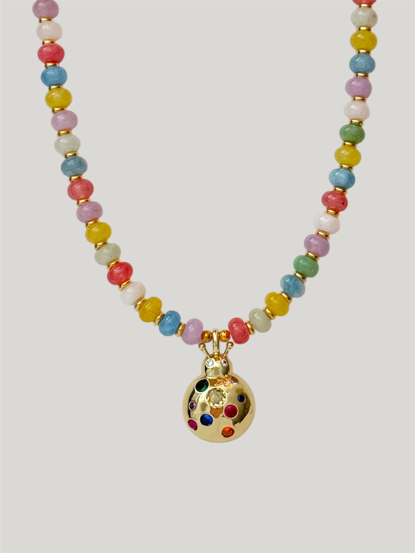 Iris ladybug necklace