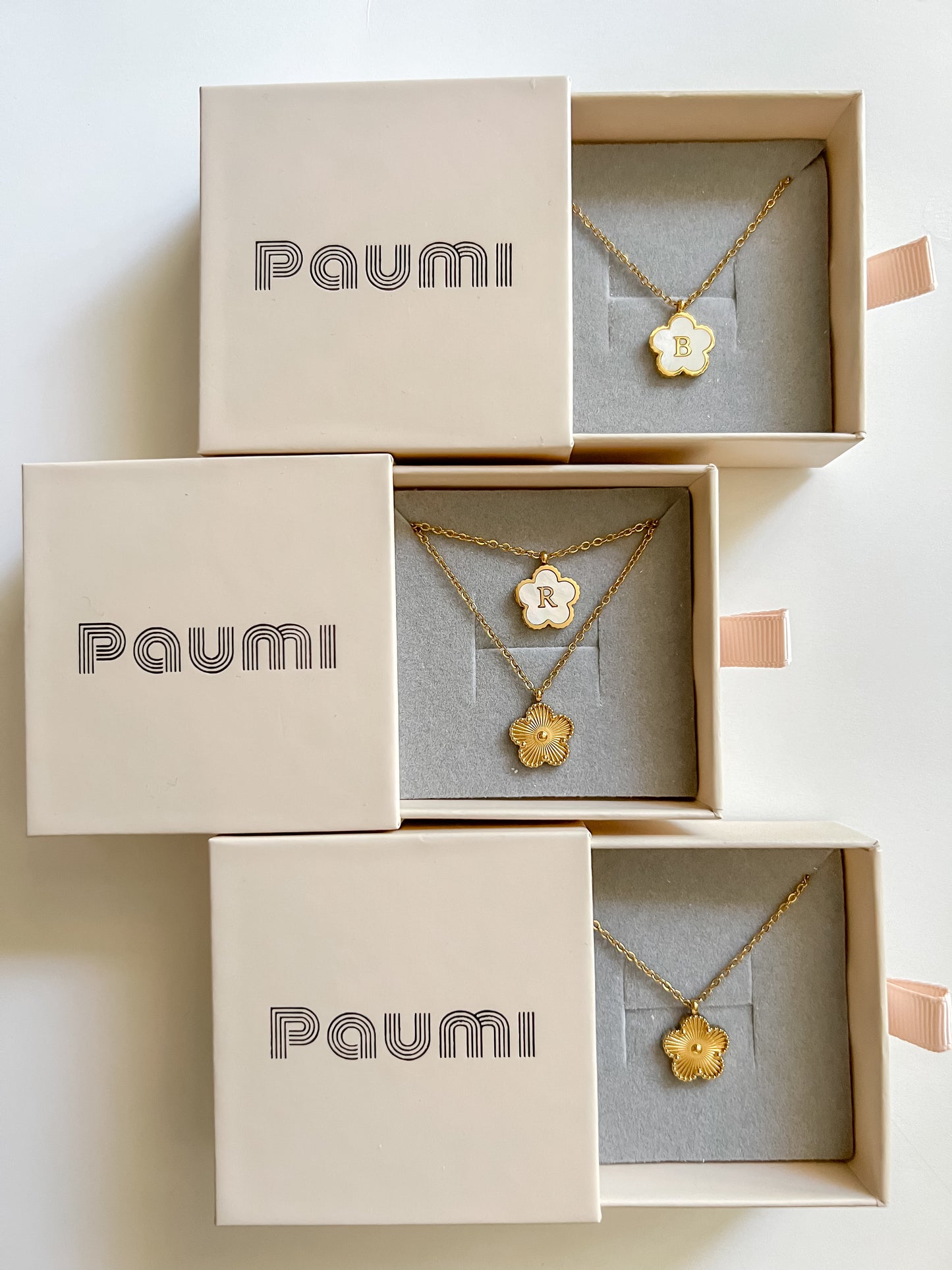 Wildflower initial necklace