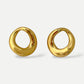 Wavy O studs earring