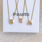 Disco initial necklace