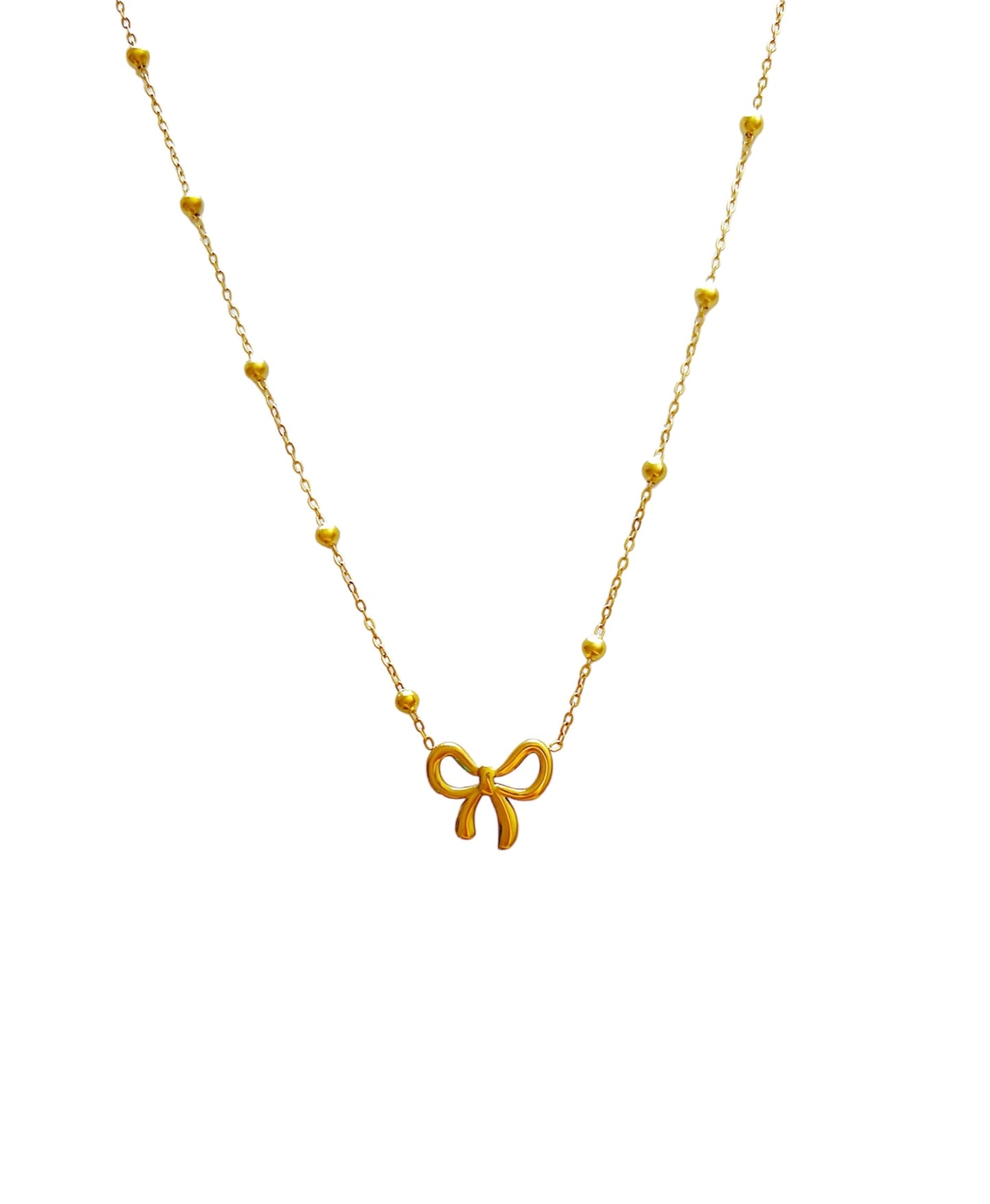 Cutie Bow Necklace and Bracelet Set