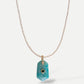 Hexagon natural stone bead necklace