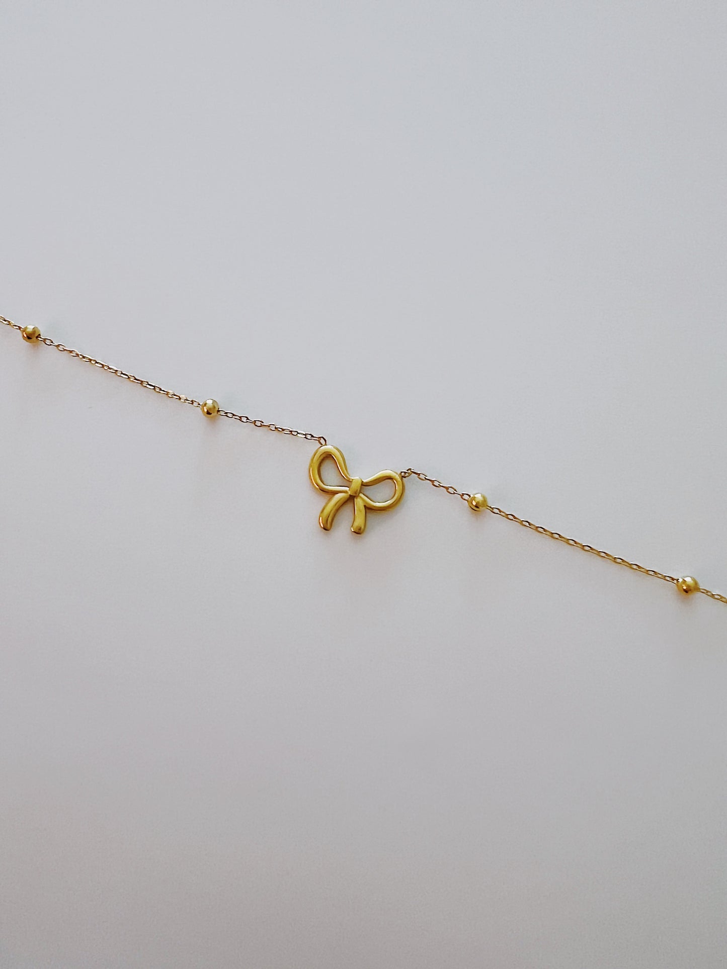 Cutie Bow Necklace and Bracelet Set