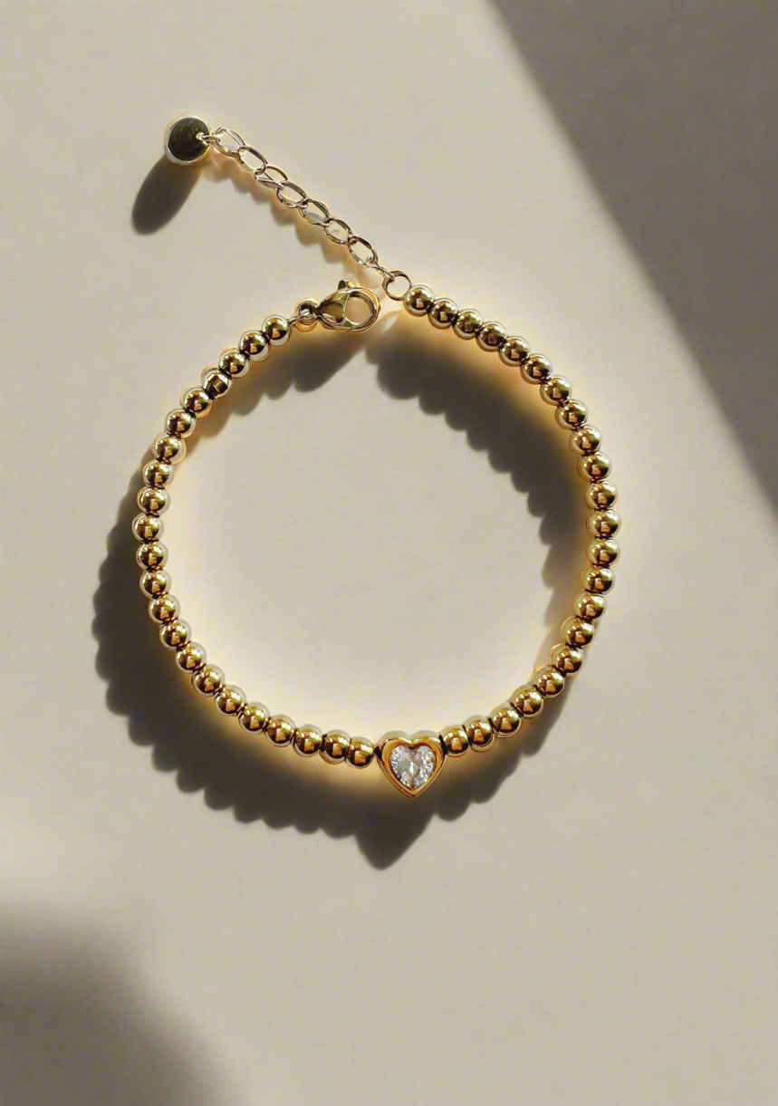 Heart Bead Bracelet