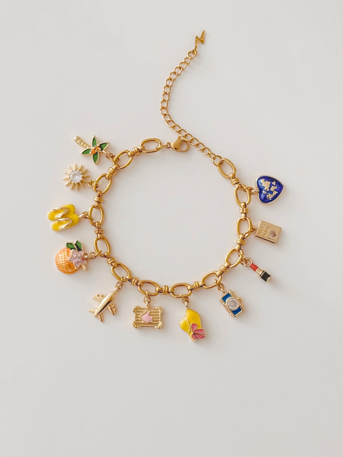 Vacation charms bracelet
