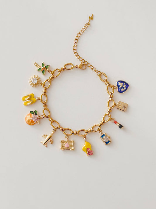 Vacation charms bracelet