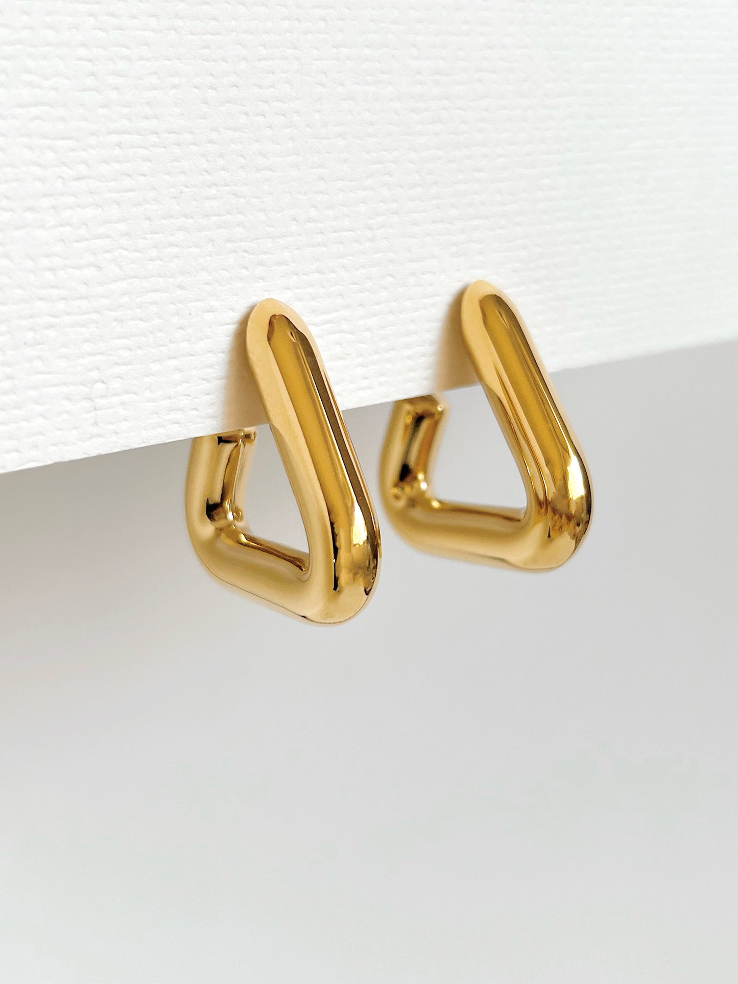 Chunky triangle earrings