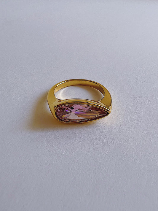 Pink Drop Ring