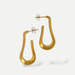 Pear hoop earring