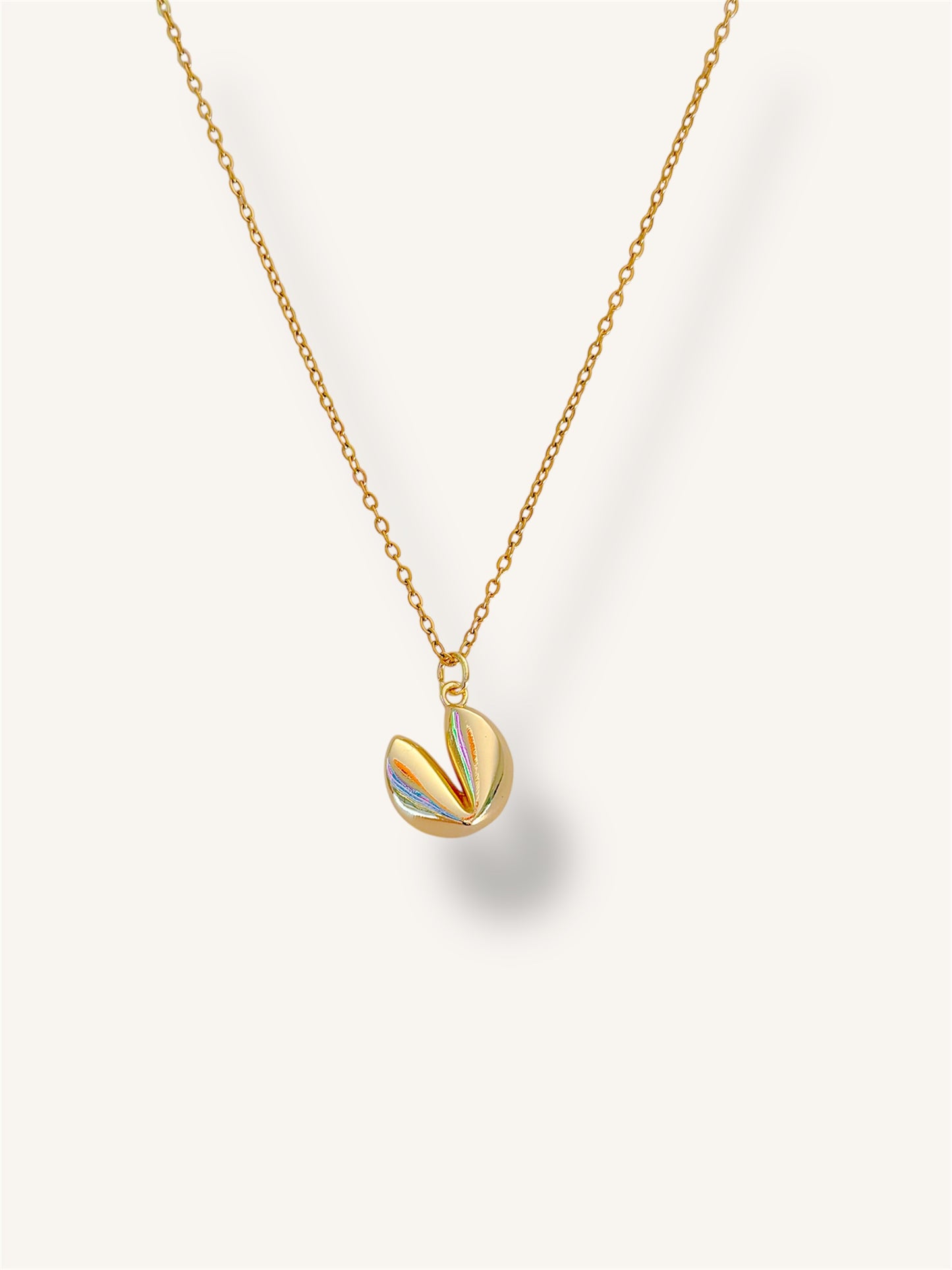 Fortune cookie necklace