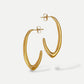 Long oval hoop earrings