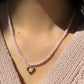 Blush heart necklace