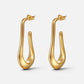 Pear hoop earring