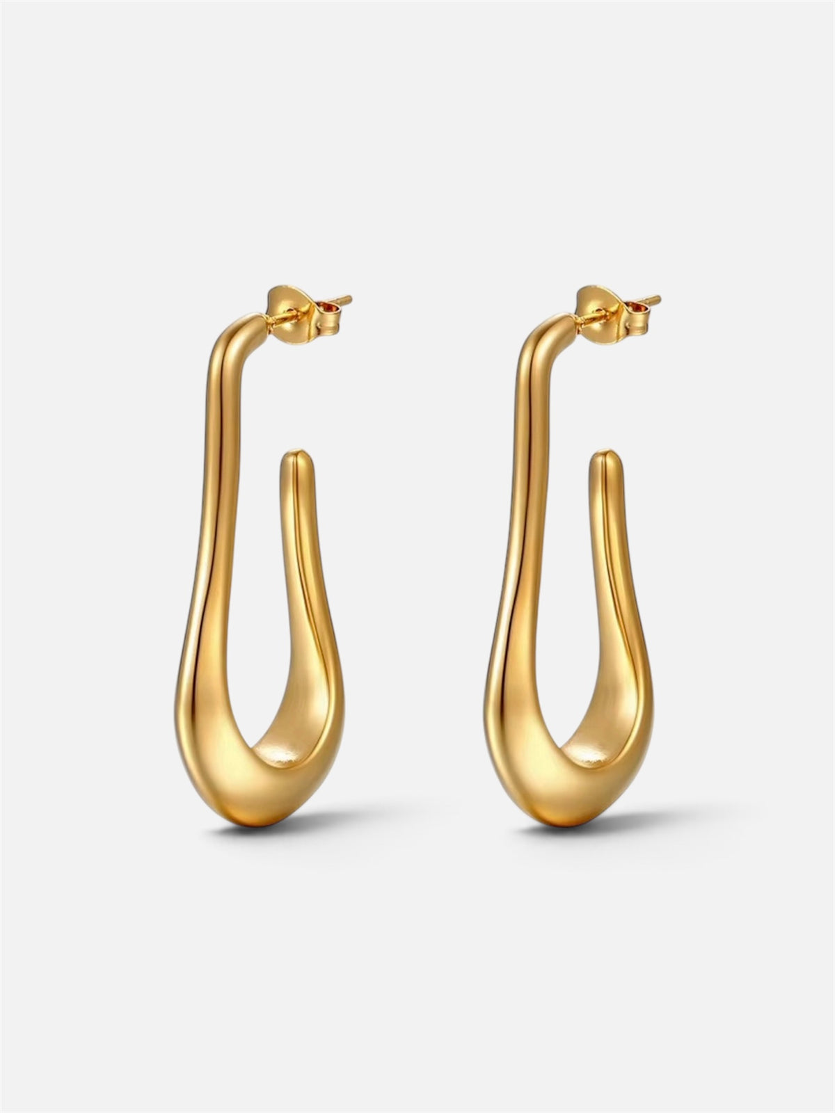Pear hoop earring