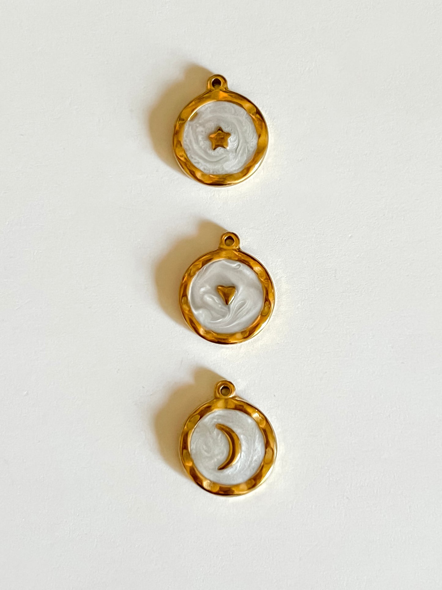 Enamel round charm