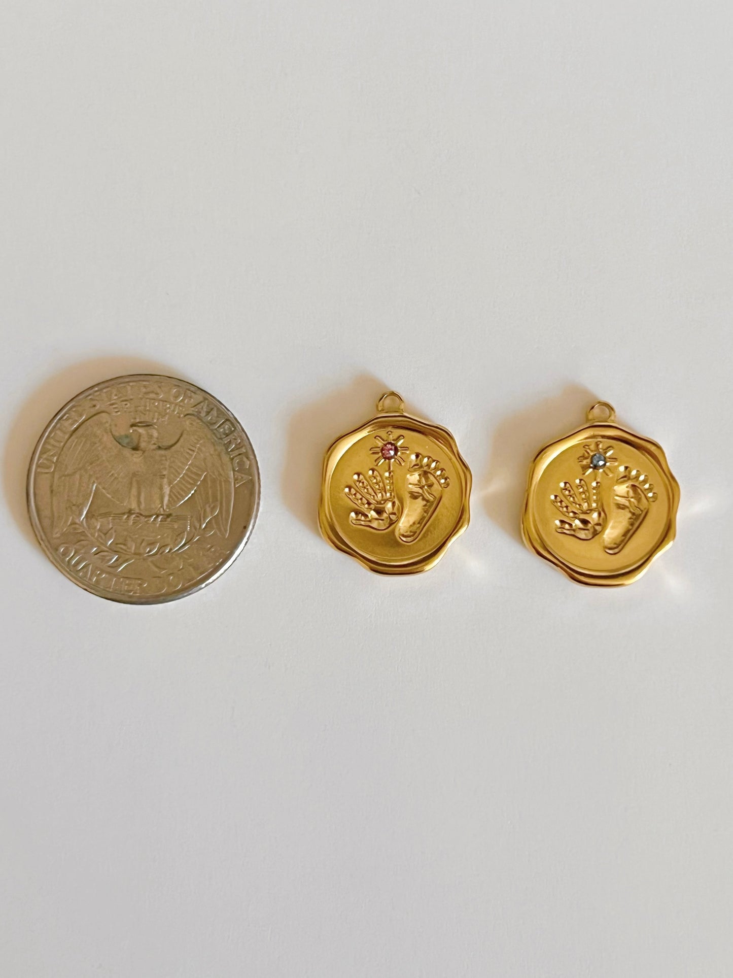 Baby hand & footprint charm