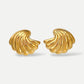Wave oversized studs earrings