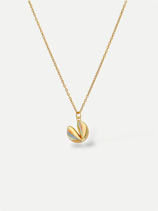 Fortune cookie necklace