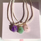 Drop natural stone beads necklace