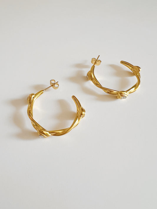 Leah Heart Hoop Earrings