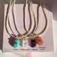 Hexagon natural stone bead necklace